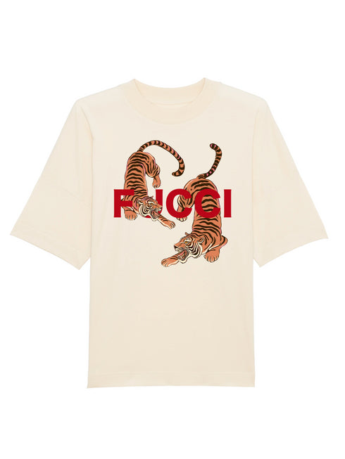 Crewneck Oversized T-shirt Wild Tiger